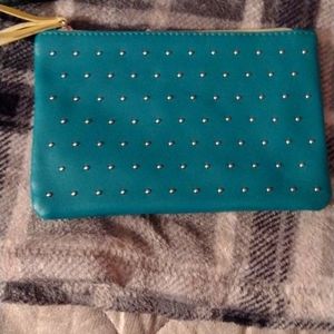 Teal makeup bag